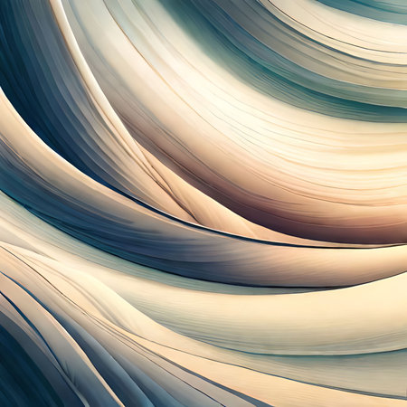 abstract background with smooth lines in beige, blue and brown colorsの素材
