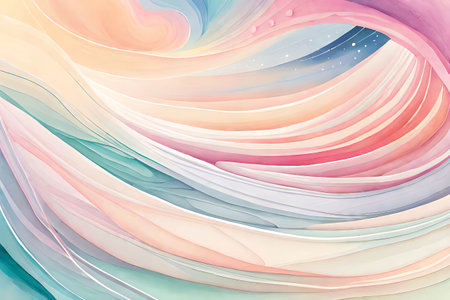 abstract colorful background with smooth lines in blue, pink and whiteの素材