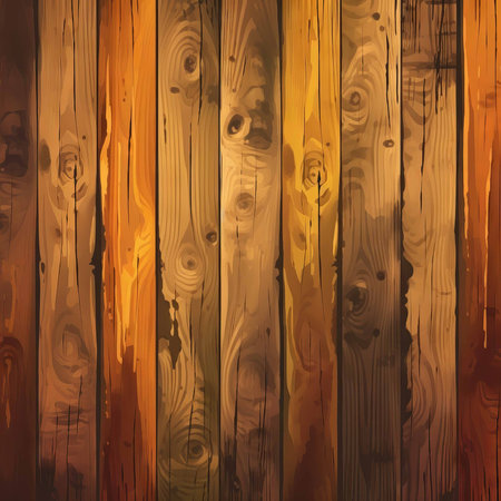 Wooden background. Vector illustration. Grunge wood texture.の素材