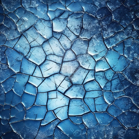 Cracked blue wall background. Grunge texture. 3d illustrationの素材