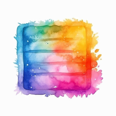 Watercolor background with space for your text. Watercolor frame.の素材