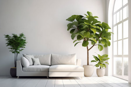 modern bright interiors 3D rendering illustration computer generated image not photosの素材