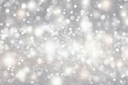 Abstract silver bokeh background. Christmas and New Year concept.の素材