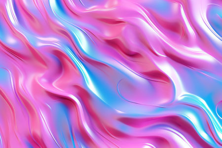 Abstract background of pink and blue silk. 3d rendering, 3d illustration.の素材
