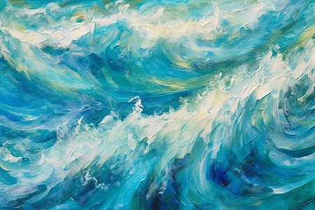 Abstract blue watercolor background. Acrylic painting on canvas. Colorful texture.の素材