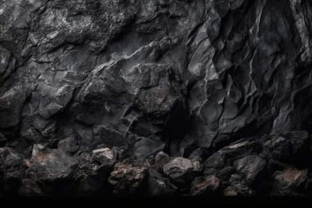Rock texture. Dark stone background. Black rock texture. Black rock backgroundの素材