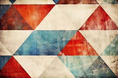 Abstract geometric background with triangles. Grunge paper texture for your design.の素材
