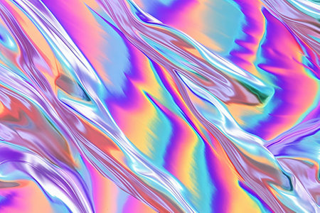 abstract background with iridescent fabric texture, 3d renderの素材