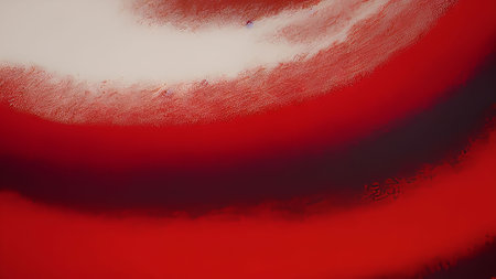 Abstract background of red paint in the form of waves. Close-up.の素材