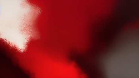 Abstract background of red and black paint splashes on a white backgroundの素材