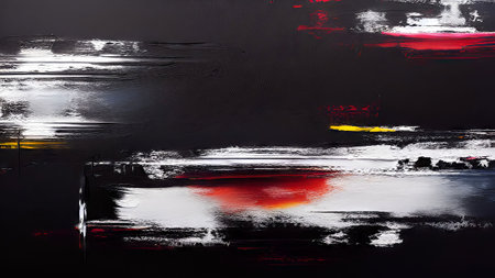 abstract black and red grunge background with some smooth lines in itの素材
