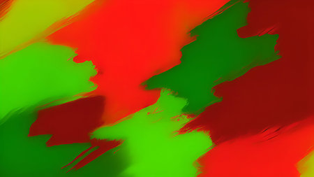 abstract background of red, green, yellow and blue paint strokesの素材