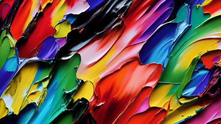 Colorful oil paint on canvas. Abstract background for creative design.の素材