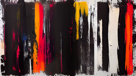 Colorful brushstrokes on a white background. Modern art.の素材