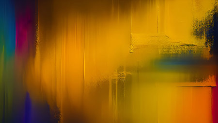 abstract background with a brush strokes in yellow, orange and blueの素材
