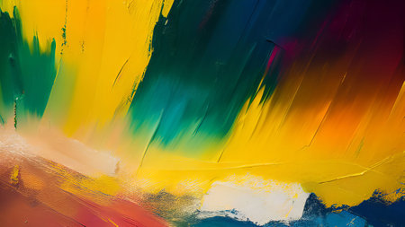 Abstract oil painting on canvas. Colorful abstract background. Hand-painted background.の素材