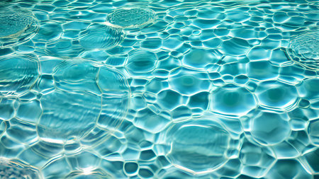abstract background of rippled clean water in a swimming poolの素材