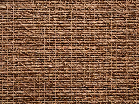 Rattan background or texture. Close-up of wicker fabricの素材