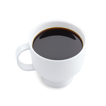 Coffee cup isolated on white background. 3d rendering.の素材