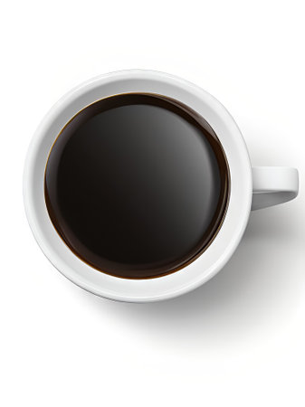 Coffee cup isolated on white background. 3D illustration.の素材