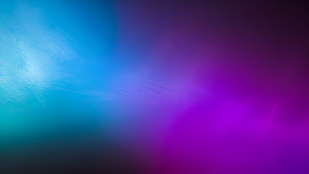 abstract background with rainbow colors and bokeh defocused lightsの素材