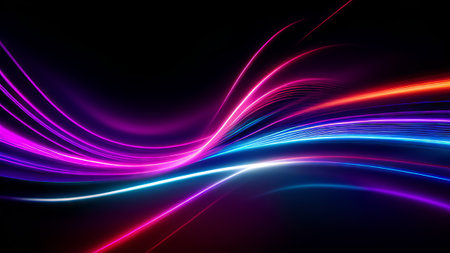 Abstract background. luminous swirling. Elegant glowing circle.  Sparking particle. Space tunnel. Glossy jellyfish. Colorful ellipse. Glint sphereの素材
