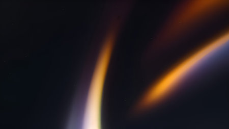 Abstract image of a fire in the night sky. Lighting effect.の素材