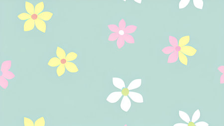 Flower pattern background material, flowers, spring, bloom, nature, colorful, colorful, copy space,の素材