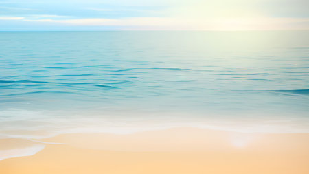 Soft wave of the sea on the sandy beach. Backgrounds.の素材