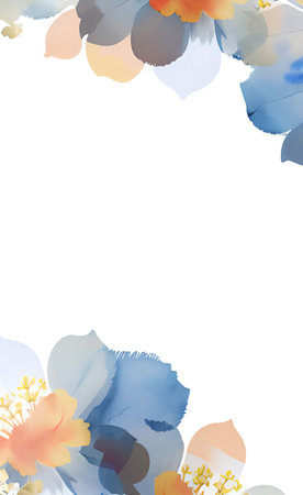 Watercolor flower background. Hand painted watercolor flowers. Vector illustration.の素材
