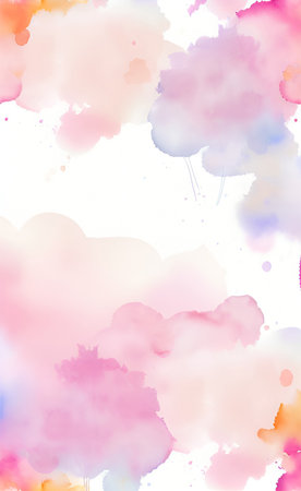 Abstract watercolor background. Watercolor painting. Digital art painting.の素材