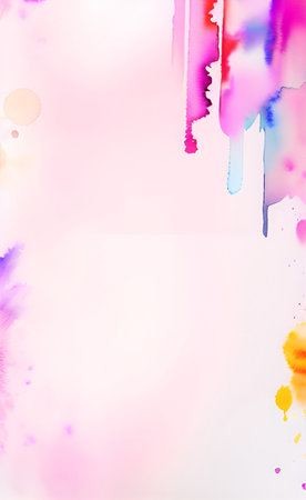 Abstract watercolor background. Colorful watercolor stains on paper.の素材