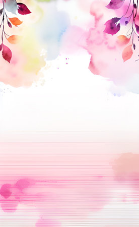 Watercolor autumn background. Hand painted watercolor leaves. Vector illustration.の素材