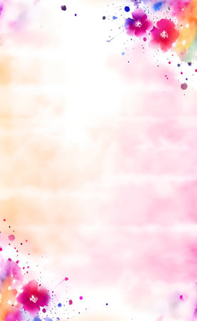 Cherry blossom sakura watercolor background. Japanese style.の素材