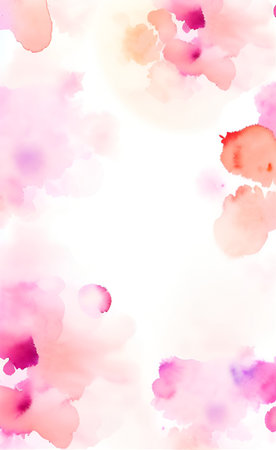 Abstract watercolor background. Pink and purple colors. Digital art painting.の素材