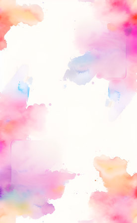 Abstract colorful watercolor for background. Digital art painting. Hand drawn.の素材