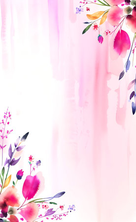 Watercolor flowers. Manual composition. Mother's Day, wedding, birthday, Easter, Valentine's Day. Pastel colors.の素材