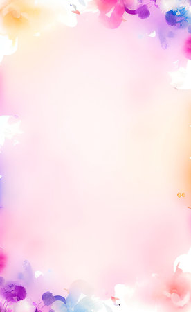 Cherry blossom sakura watercolor background for your design.の素材