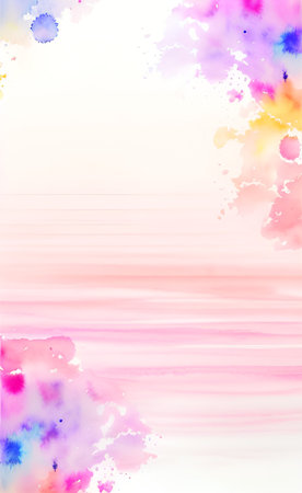 Watercolor abstract background for your design. Digital art painting. 3D illustration.の素材