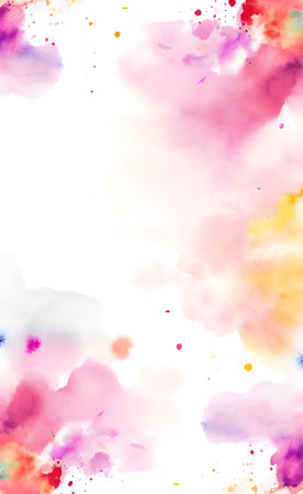 Abstract watercolor background. Colorful watercolor texture. Hand-drawn illustration.の素材