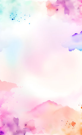 Abstract colorful watercolor for background. Digital art painting. Illustration.の素材