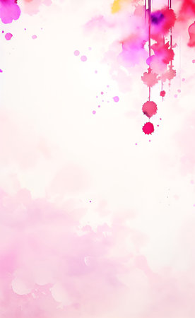 Valentine's Day abstract watercolor background. Vector illustration.の素材