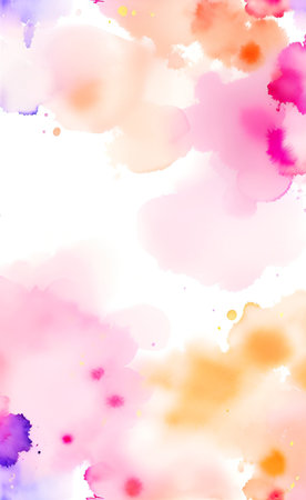 Abstract colorful watercolor background. Digital art painting. Vector illustration.の素材