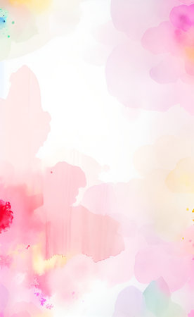 Abstract watercolor background. Digital art painting. Colorful gradient.の素材