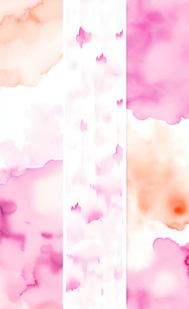 Set of abstract watercolor backgrounds. Hand-drawn illustration. Vector.の素材