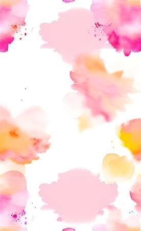Abstract watercolor background with pink and yellow splashes, vector illustrationの素材