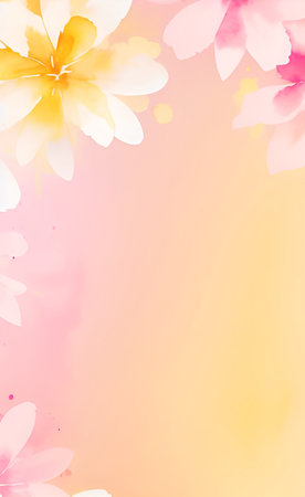 Flower background with space for text or image. Vector illustration.の素材