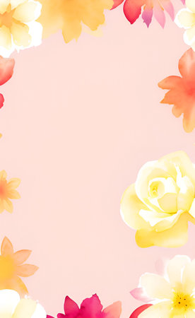 floral background with space for text or image, vector illustration.の素材