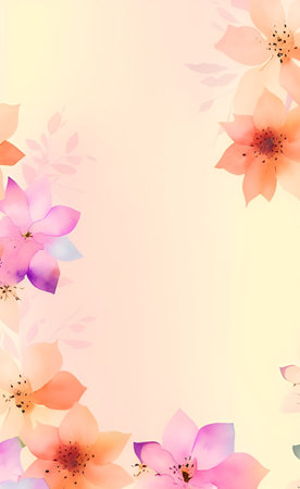 Cherry blossom spring background with space for text. Vector illustration.の素材