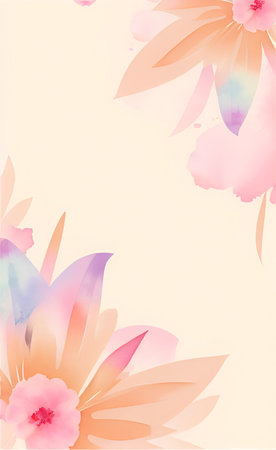 Cherry blossom flower background in pastel colors. Vector illustration.の素材